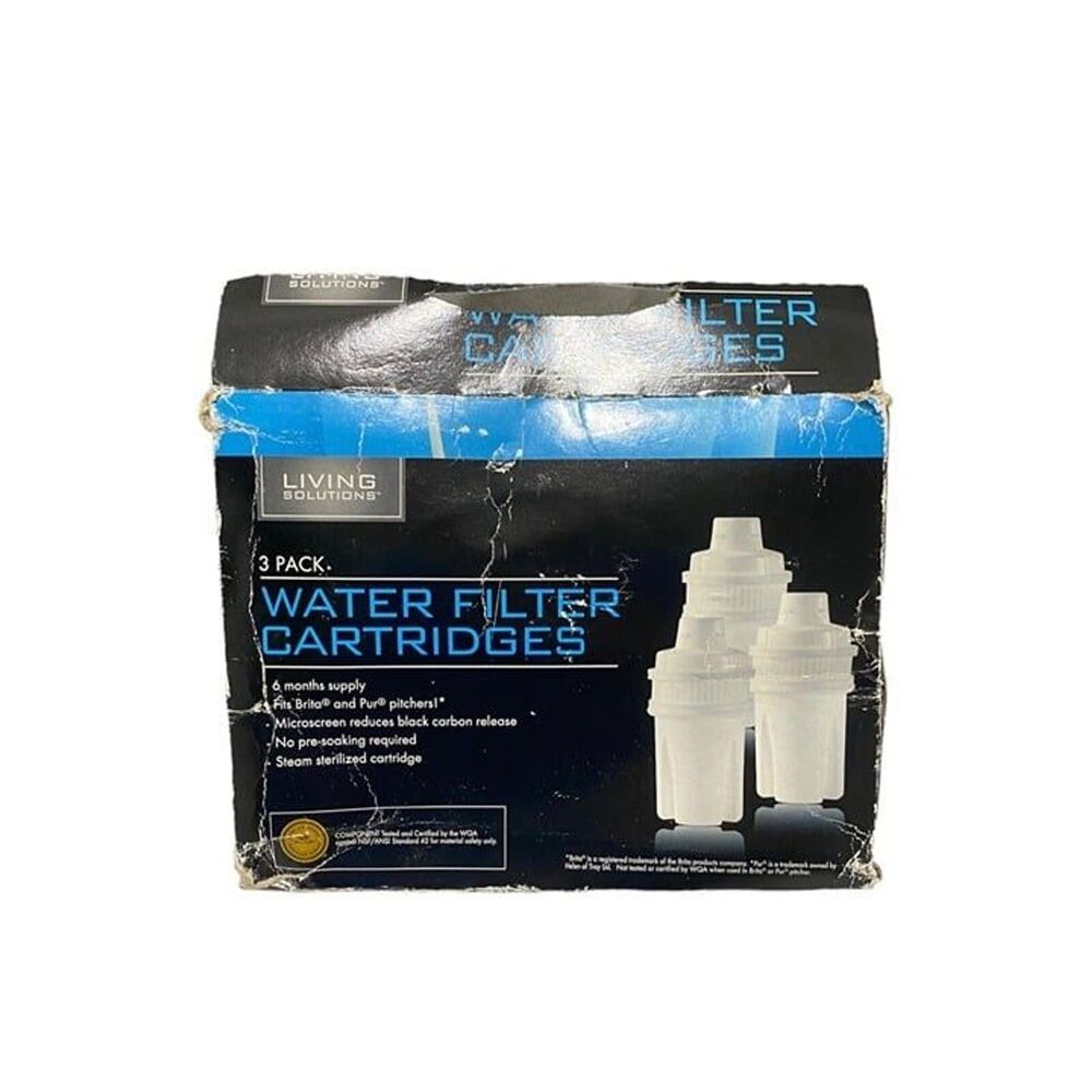 Living Solutions Replacement Water Filters Brita and Pur Pitchers Open 2 Pack